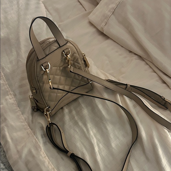 Michael Kors Quilted Beige Mini Backpack